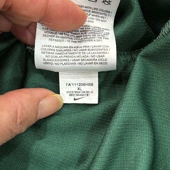 Nike Dri-Fit Men's Green/White 3 Button SS Polo Shirt Size XL - Picture 5 of 8